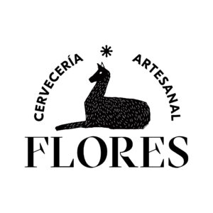 Kotipanimon logo, jossa piirroskuva laamasta sekä teksti "Cervecería Artesanal Flores"